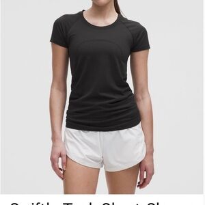 Lululemon Swiftly Tech Black/Black Hip Length Size 6